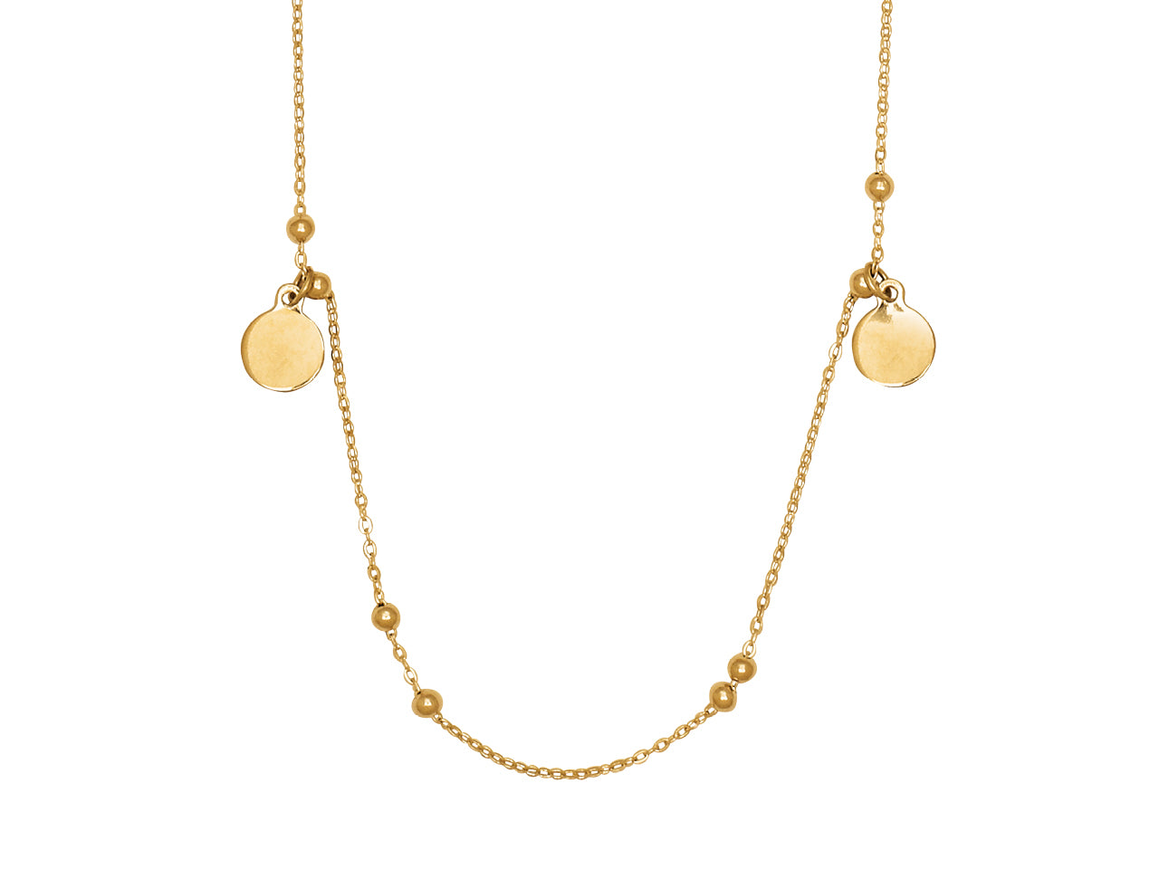 Sautoir 8 Pastilles en Or jaune 18k