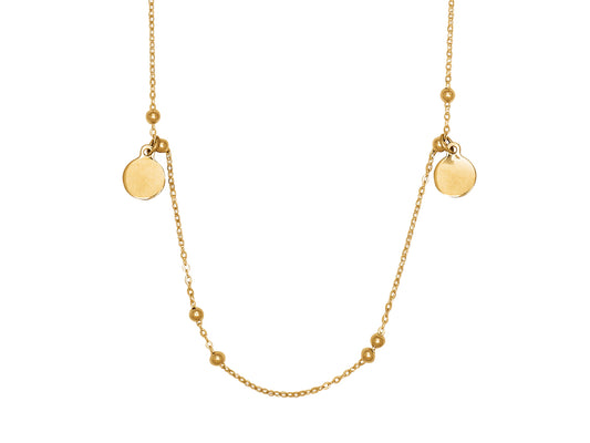 Sautoir 8 Pastilles en Or jaune 18k