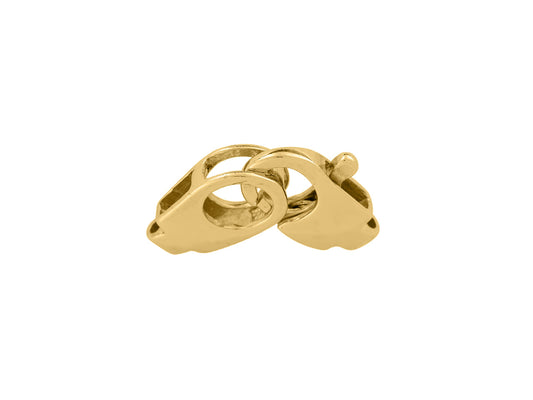 Fermoir Menotte double 22 x 8 mm, Or jaune 18k